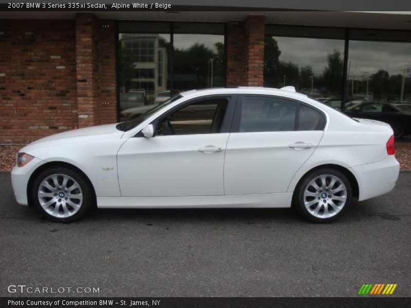 Alpine White / Beige 2007 BMW 3 Series 335xi Sedan