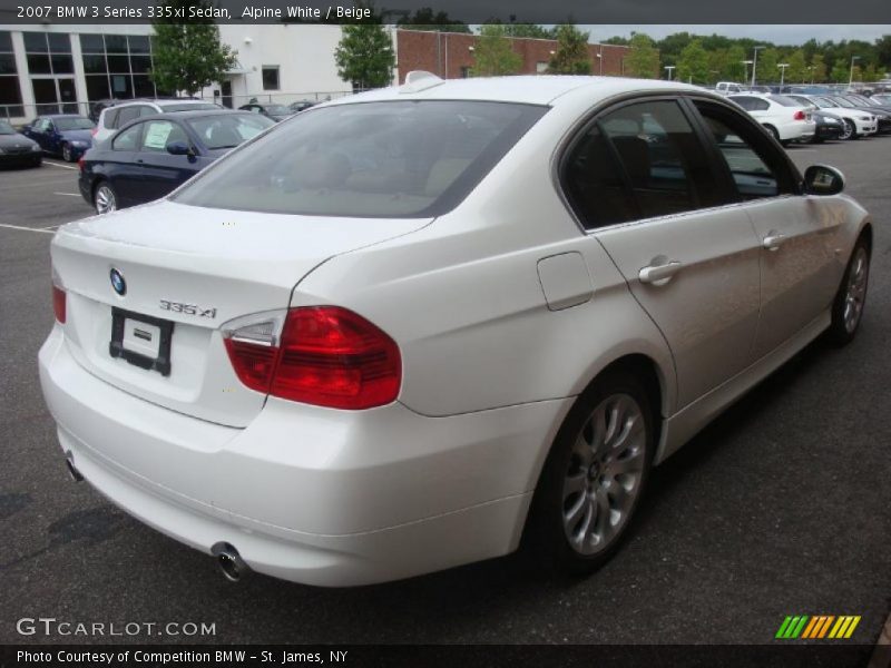 Alpine White / Beige 2007 BMW 3 Series 335xi Sedan