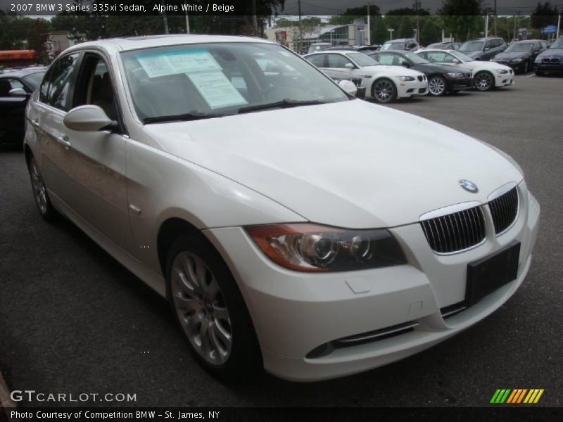 Alpine White / Beige 2007 BMW 3 Series 335xi Sedan
