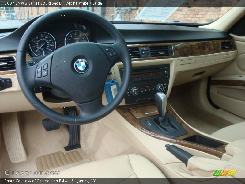 Alpine White / Beige 2007 BMW 3 Series 335xi Sedan