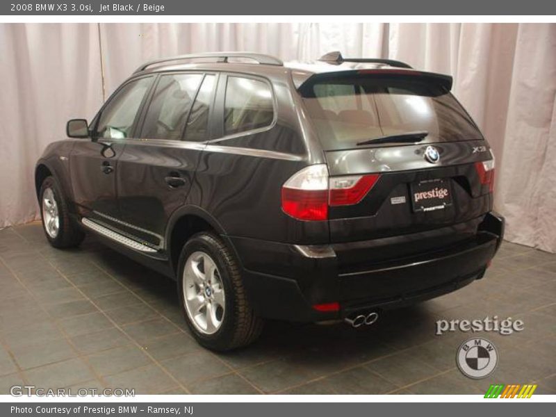 Jet Black / Beige 2008 BMW X3 3.0si