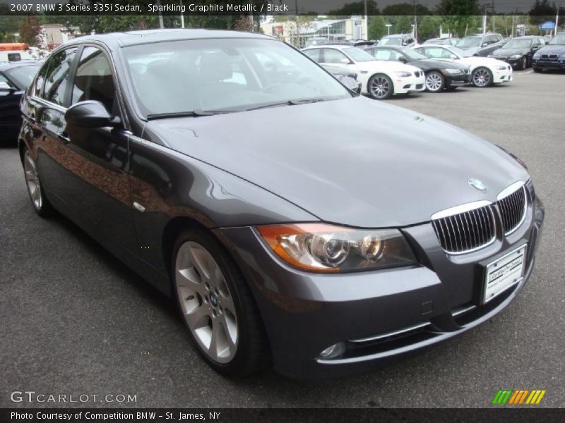 Sparkling Graphite Metallic / Black 2007 BMW 3 Series 335i Sedan