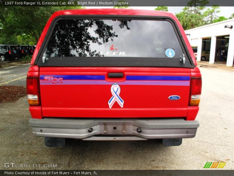 Bright Red / Medium Graphite 1997 Ford Ranger XL Extended Cab 4x4