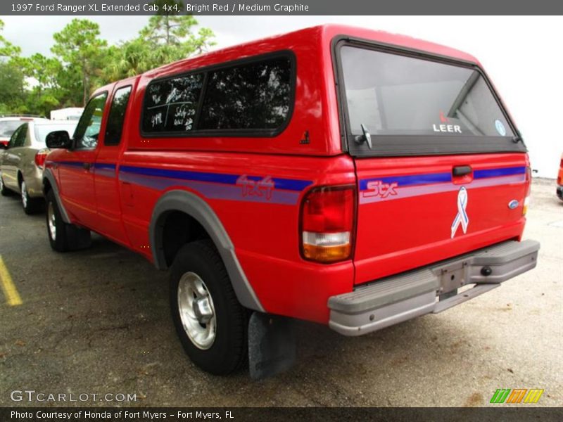 Bright Red / Medium Graphite 1997 Ford Ranger XL Extended Cab 4x4