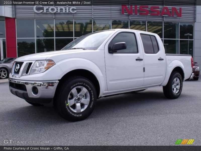 Avalanche White / Steel 2010 Nissan Frontier SE Crew Cab