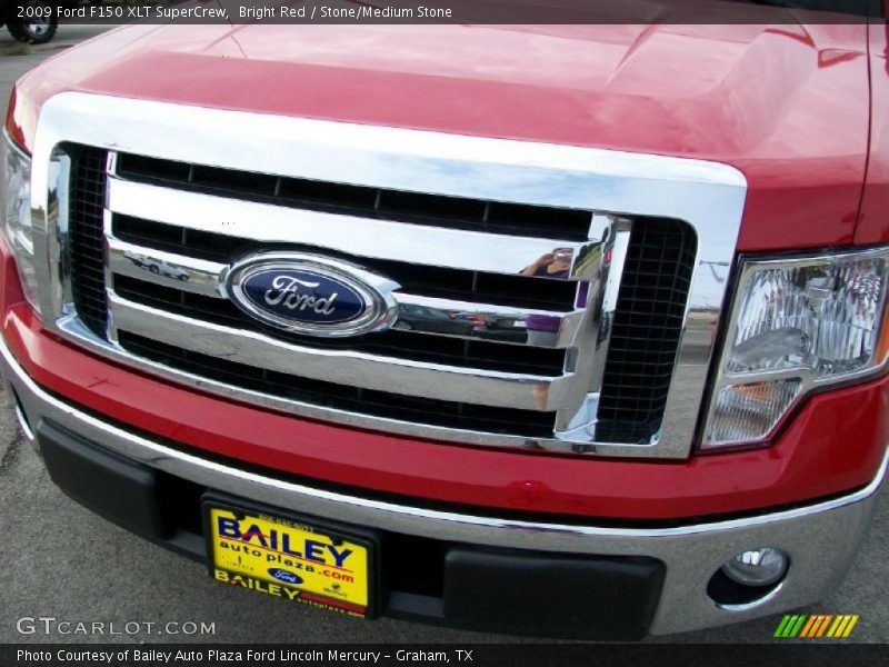 Bright Red / Stone/Medium Stone 2009 Ford F150 XLT SuperCrew