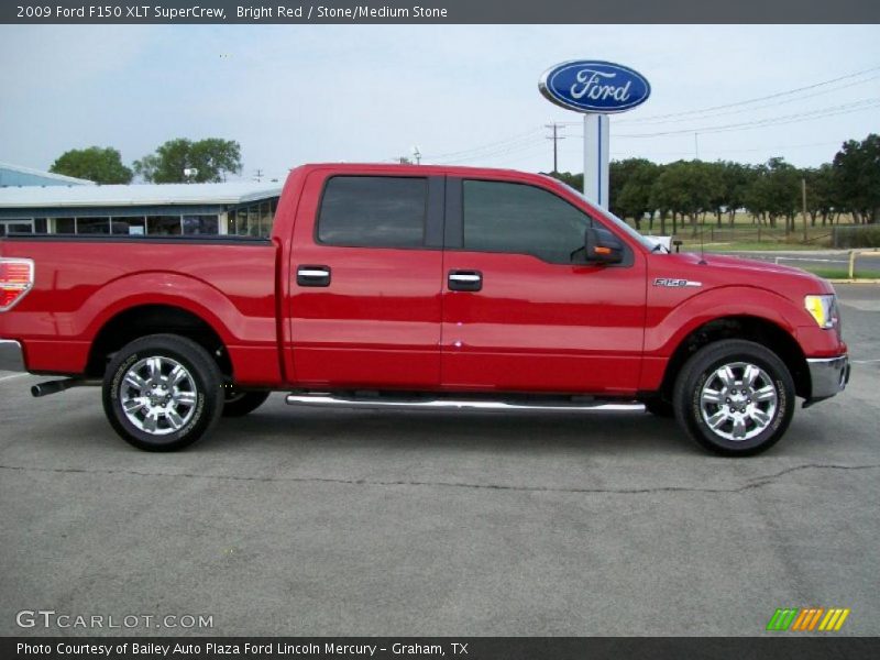 Bright Red / Stone/Medium Stone 2009 Ford F150 XLT SuperCrew