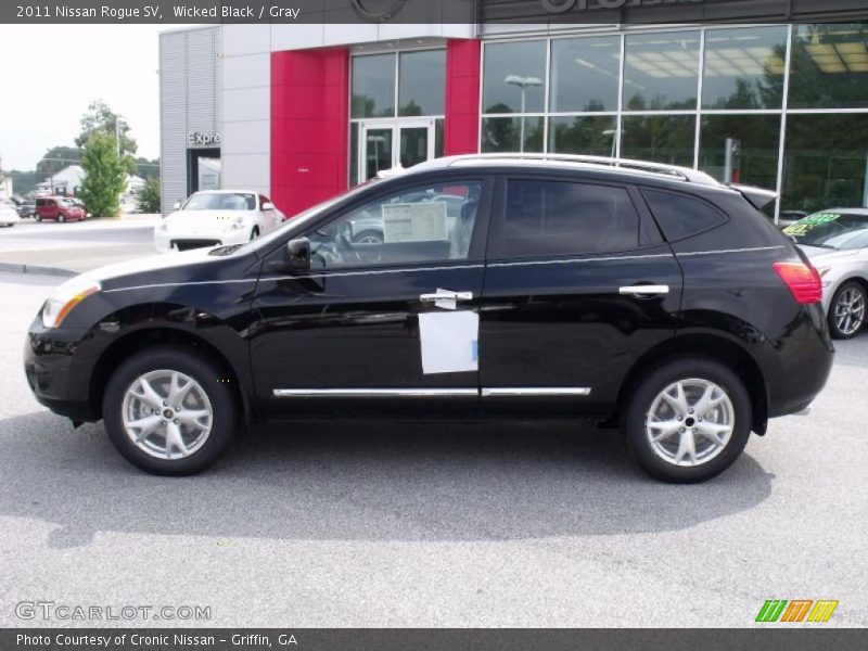 Wicked Black / Gray 2011 Nissan Rogue SV