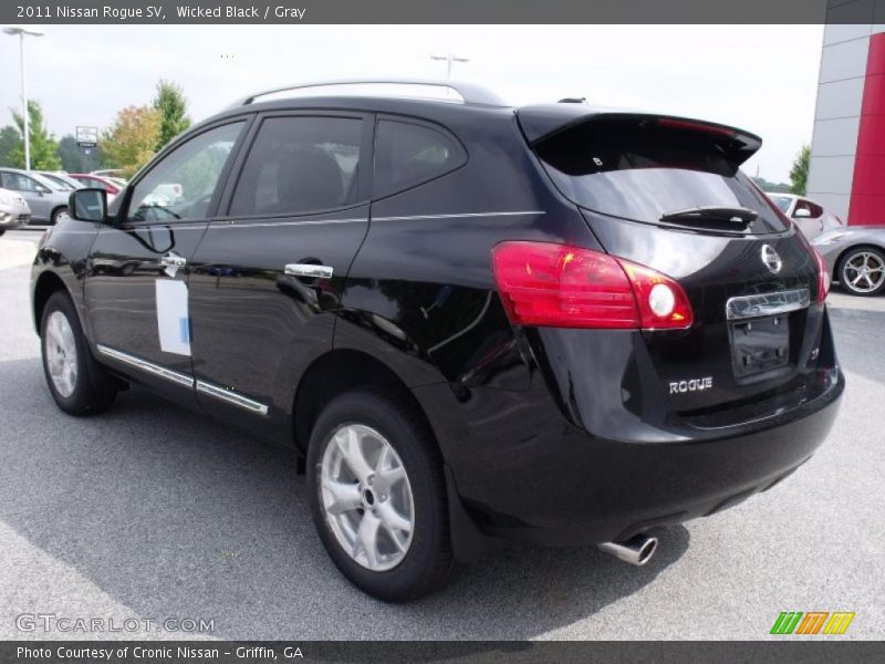 Wicked Black / Gray 2011 Nissan Rogue SV