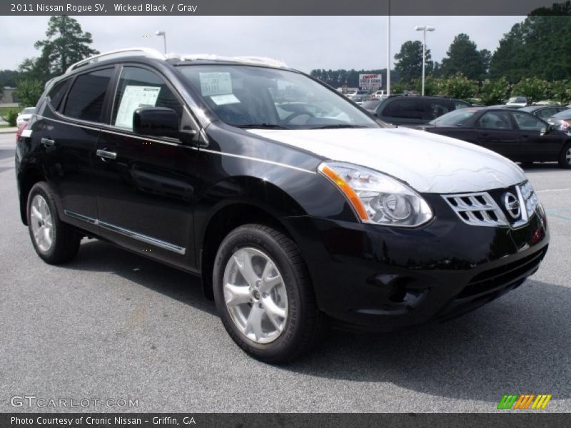 Wicked Black / Gray 2011 Nissan Rogue SV