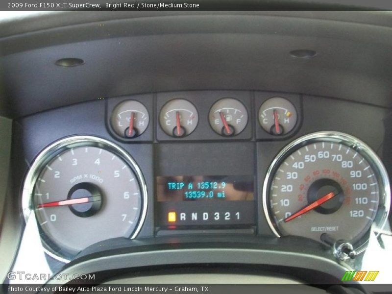Bright Red / Stone/Medium Stone 2009 Ford F150 XLT SuperCrew
