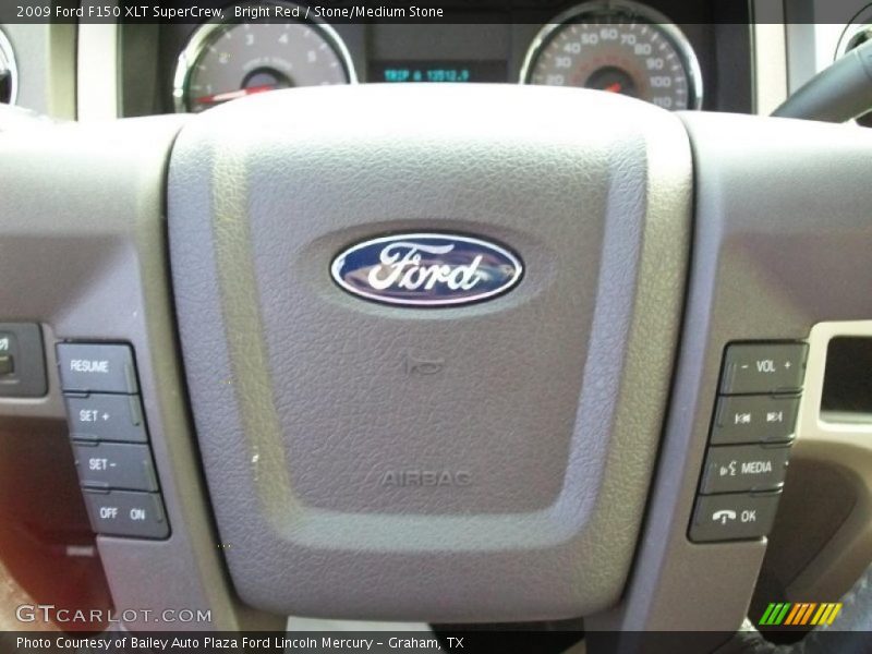 Bright Red / Stone/Medium Stone 2009 Ford F150 XLT SuperCrew