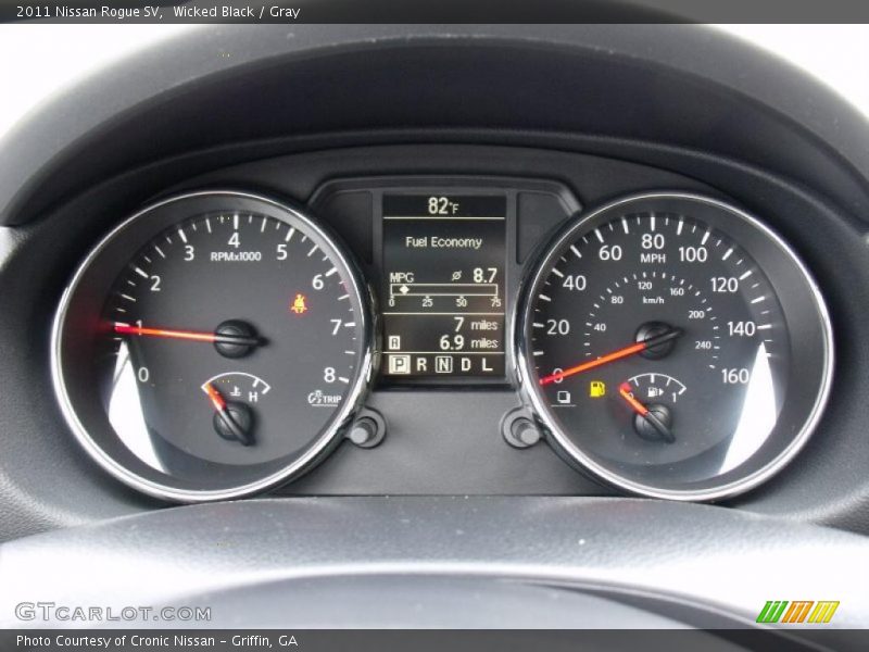 Wicked Black / Gray 2011 Nissan Rogue SV