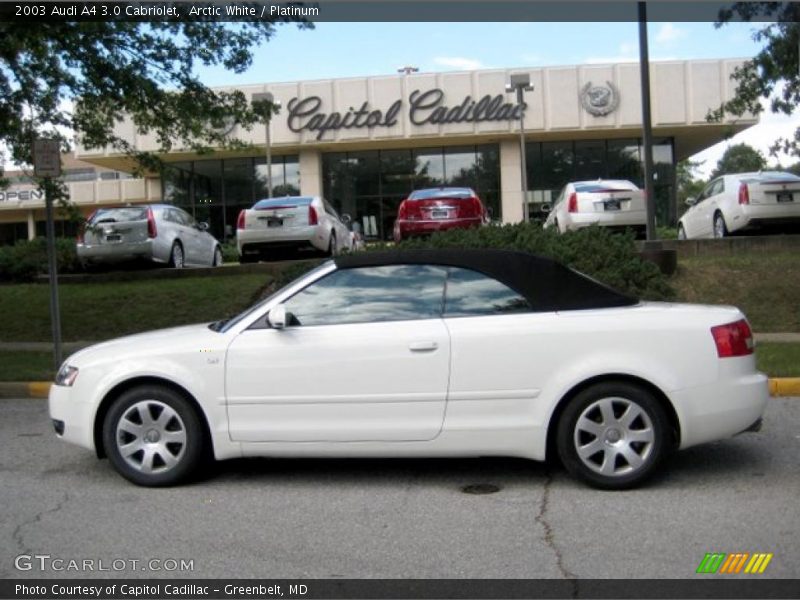 Arctic White / Platinum 2003 Audi A4 3.0 Cabriolet