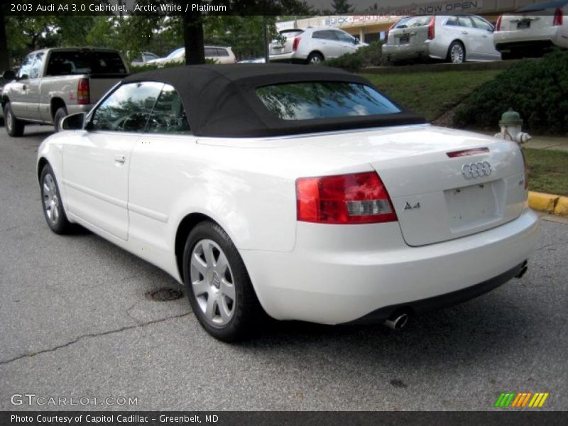 Arctic White / Platinum 2003 Audi A4 3.0 Cabriolet