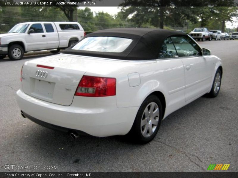 Arctic White / Platinum 2003 Audi A4 3.0 Cabriolet