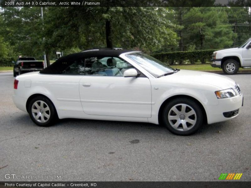 Arctic White / Platinum 2003 Audi A4 3.0 Cabriolet