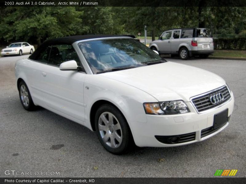 Arctic White / Platinum 2003 Audi A4 3.0 Cabriolet