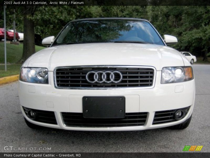 Arctic White / Platinum 2003 Audi A4 3.0 Cabriolet