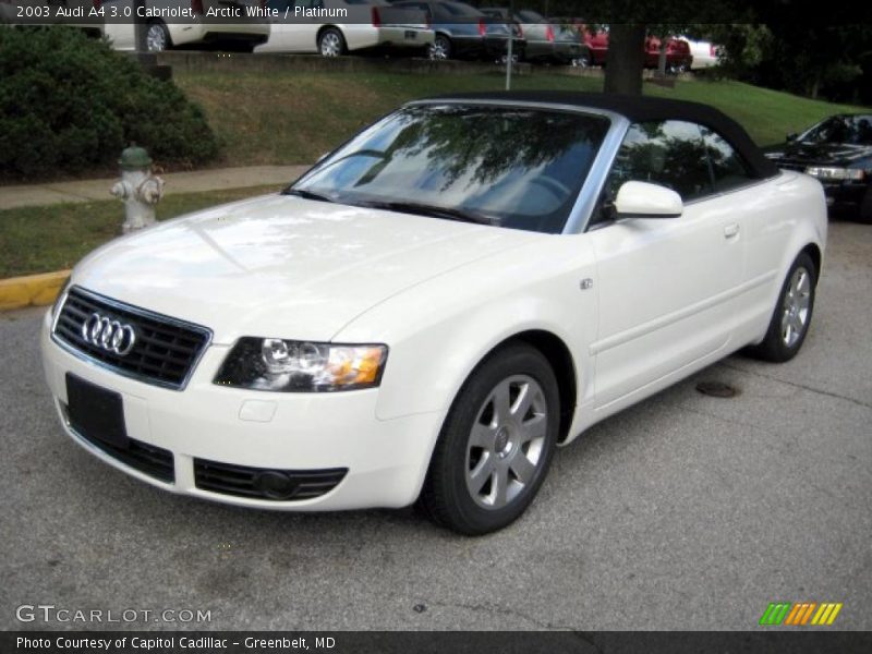 Arctic White / Platinum 2003 Audi A4 3.0 Cabriolet
