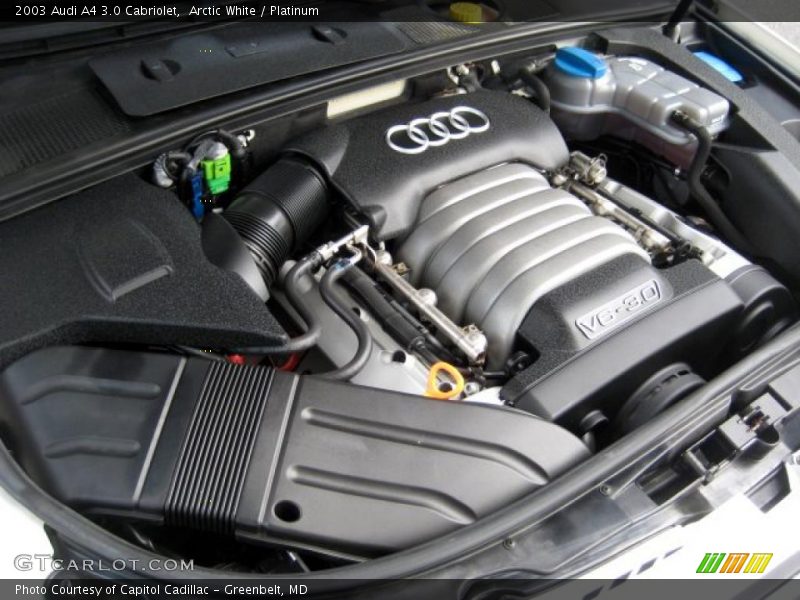 Arctic White / Platinum 2003 Audi A4 3.0 Cabriolet
