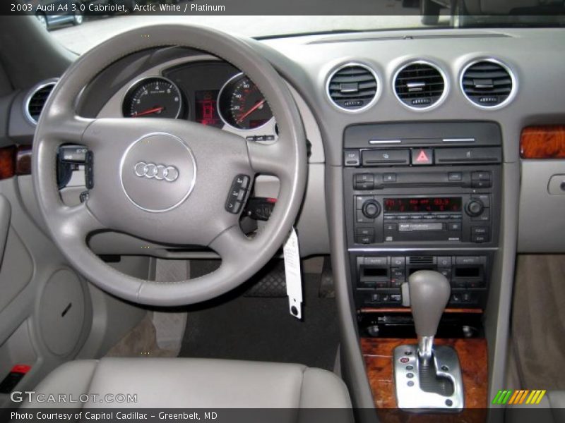 Arctic White / Platinum 2003 Audi A4 3.0 Cabriolet