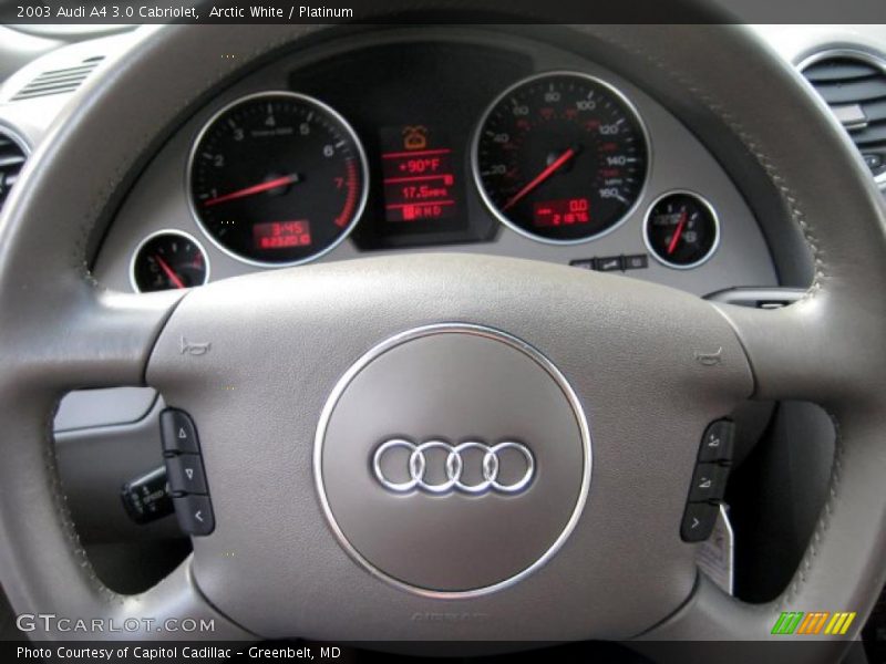 Arctic White / Platinum 2003 Audi A4 3.0 Cabriolet