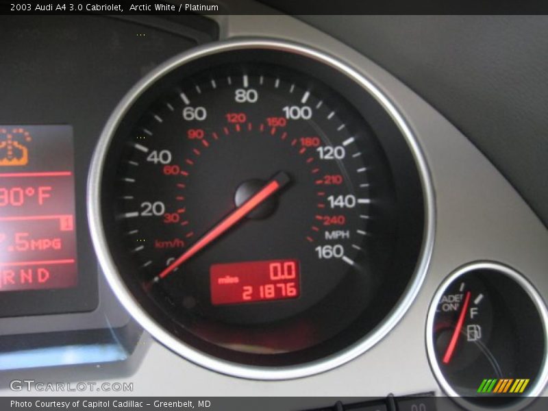 Arctic White / Platinum 2003 Audi A4 3.0 Cabriolet