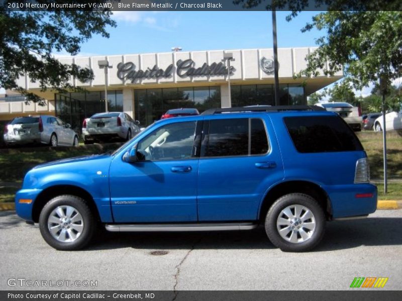 Blue Flame Metallic / Charcoal Black 2010 Mercury Mountaineer V6 AWD