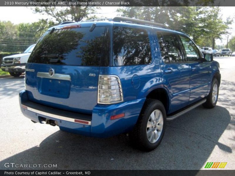 Blue Flame Metallic / Charcoal Black 2010 Mercury Mountaineer V6 AWD