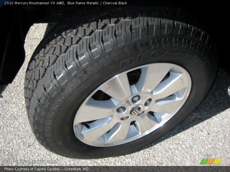 Blue Flame Metallic / Charcoal Black 2010 Mercury Mountaineer V6 AWD