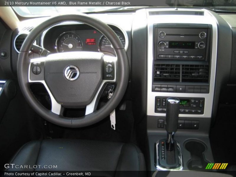 Blue Flame Metallic / Charcoal Black 2010 Mercury Mountaineer V6 AWD