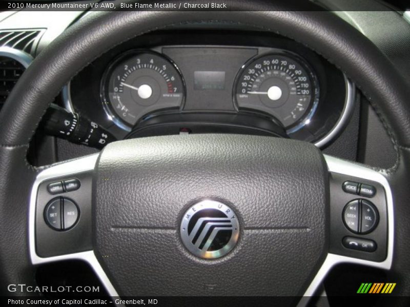 Blue Flame Metallic / Charcoal Black 2010 Mercury Mountaineer V6 AWD