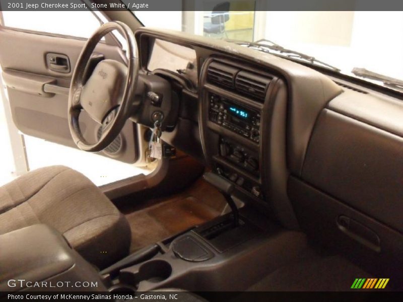 Stone White / Agate 2001 Jeep Cherokee Sport