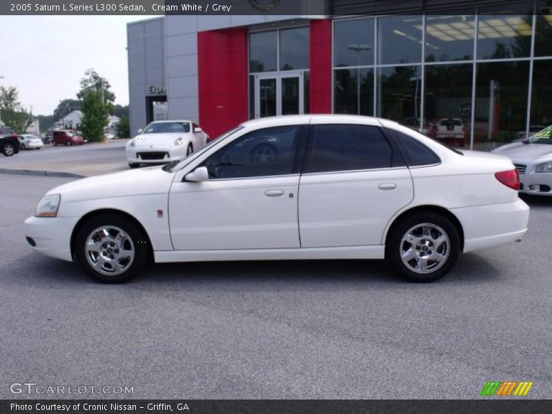 Cream White / Grey 2005 Saturn L Series L300 Sedan