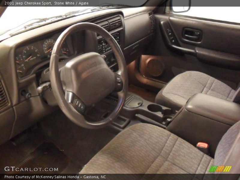 Stone White / Agate 2001 Jeep Cherokee Sport