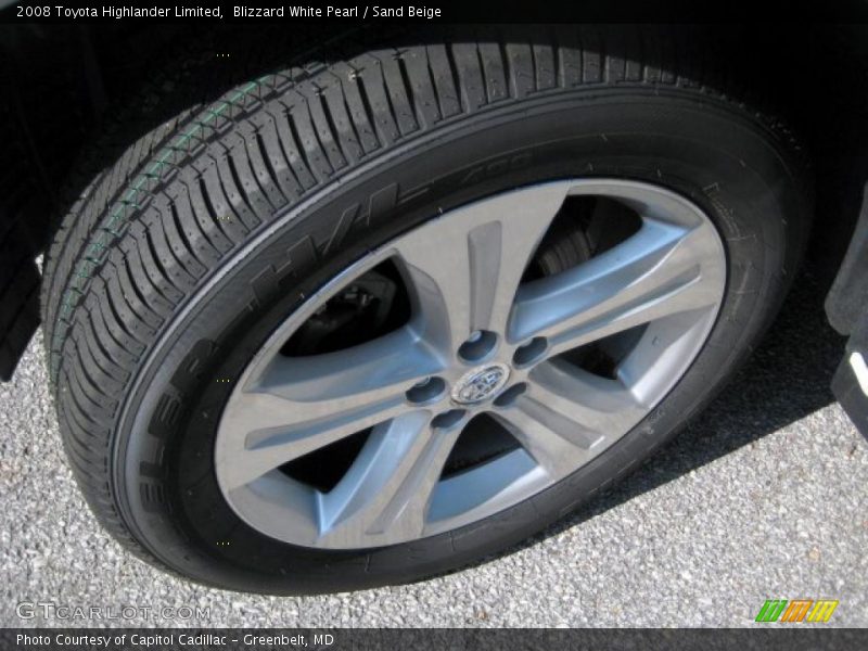 Blizzard White Pearl / Sand Beige 2008 Toyota Highlander Limited