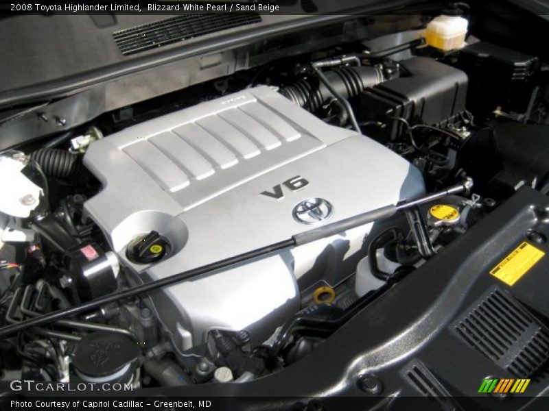 Blizzard White Pearl / Sand Beige 2008 Toyota Highlander Limited