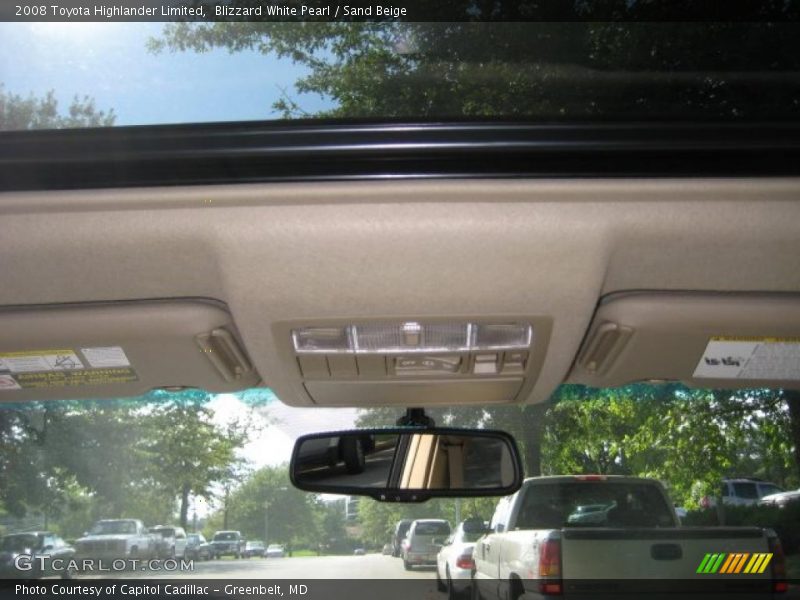 Blizzard White Pearl / Sand Beige 2008 Toyota Highlander Limited