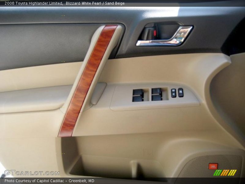 Blizzard White Pearl / Sand Beige 2008 Toyota Highlander Limited