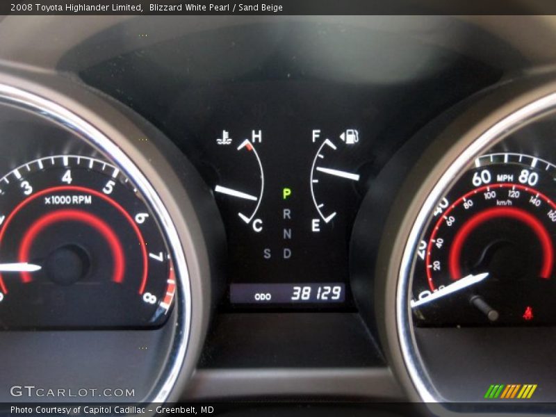 Blizzard White Pearl / Sand Beige 2008 Toyota Highlander Limited