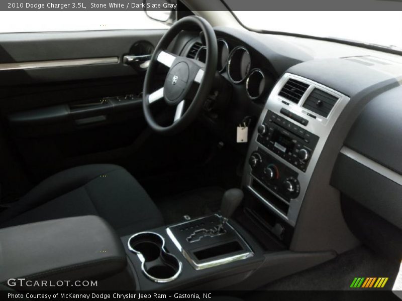 Stone White / Dark Slate Gray 2010 Dodge Charger 3.5L