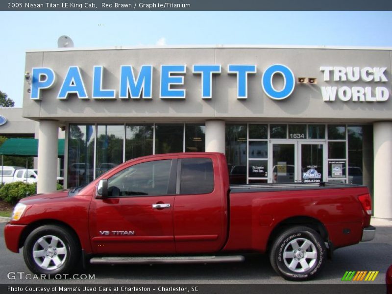 Red Brawn / Graphite/Titanium 2005 Nissan Titan LE King Cab