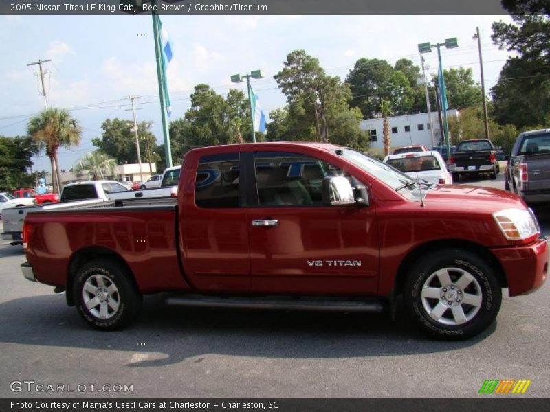 Red Brawn / Graphite/Titanium 2005 Nissan Titan LE King Cab