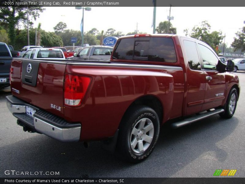 Red Brawn / Graphite/Titanium 2005 Nissan Titan LE King Cab