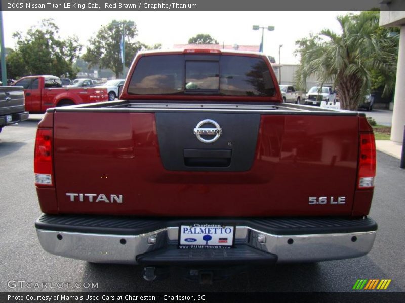 Red Brawn / Graphite/Titanium 2005 Nissan Titan LE King Cab