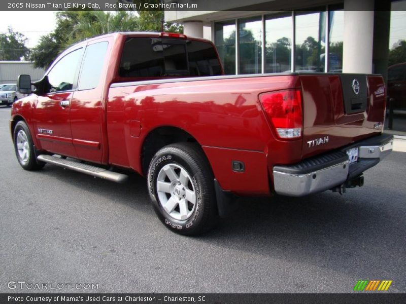 Red Brawn / Graphite/Titanium 2005 Nissan Titan LE King Cab