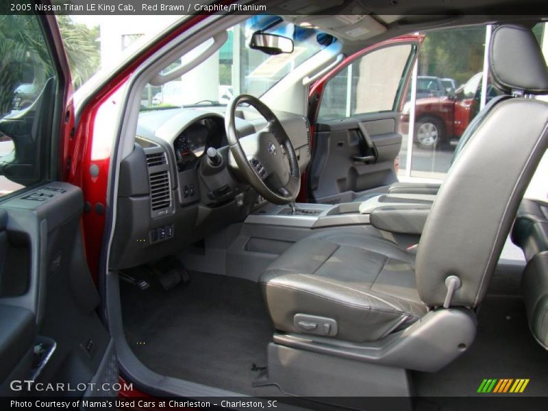Red Brawn / Graphite/Titanium 2005 Nissan Titan LE King Cab