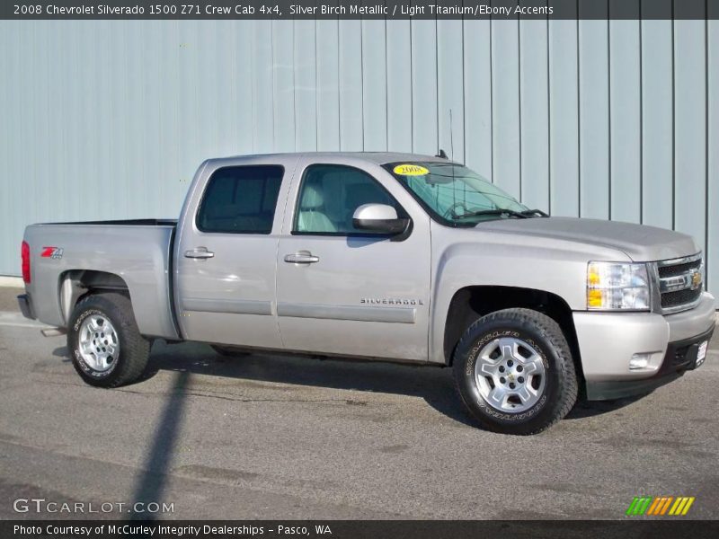 Silver Birch Metallic / Light Titanium/Ebony Accents 2008 Chevrolet Silverado 1500 Z71 Crew Cab 4x4