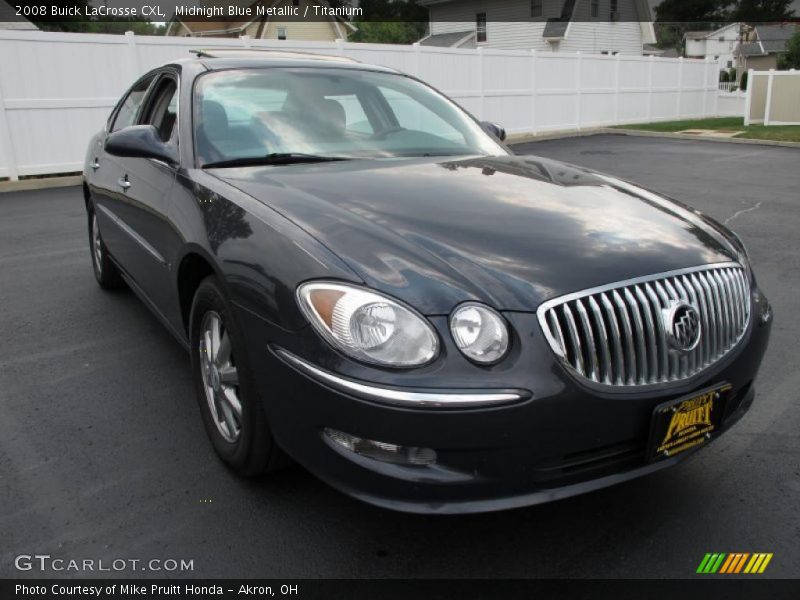 Midnight Blue Metallic / Titanium 2008 Buick LaCrosse CXL